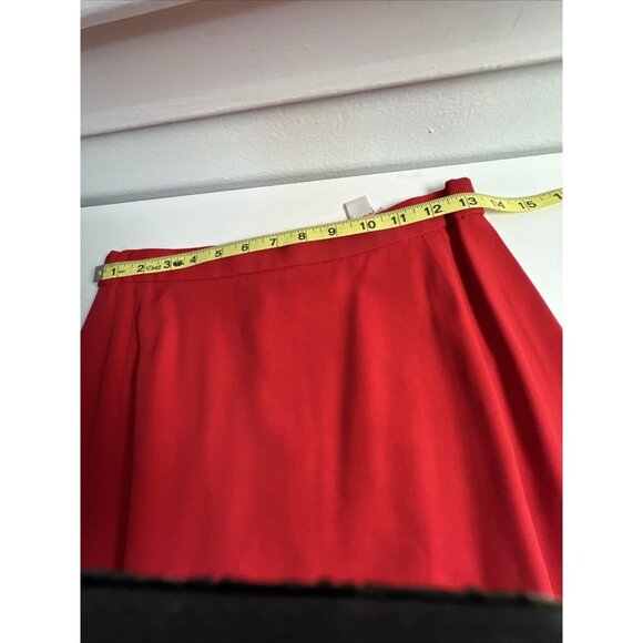 Vintage Red Gold Joseph Ribkoff Skirt and Jacket Suit Set Size 10 - Picture 13 of 14